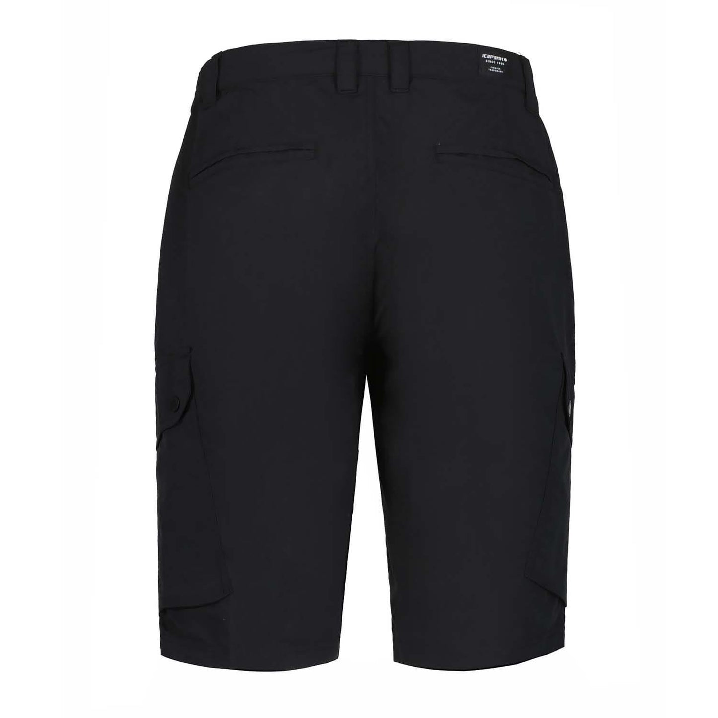 Black - Back - Icepeak Mens Anzio Walking Shorts