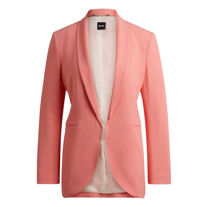 Purple - Front - Boss Womens-Ladies Jirea Solid Shawl Collar Blazer