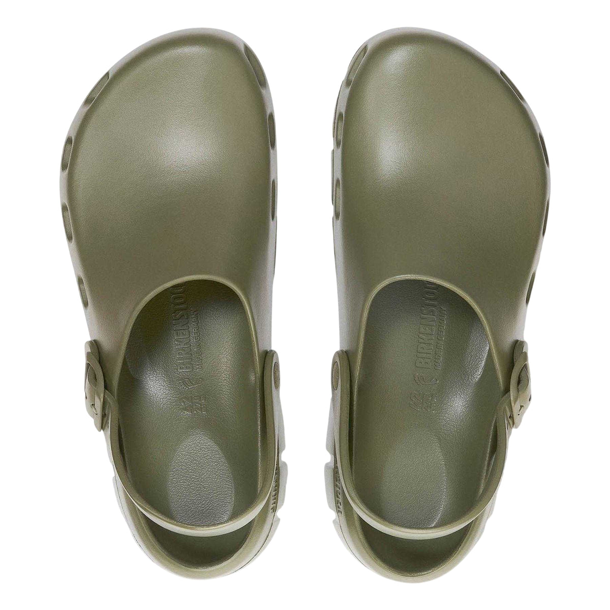 Green - Back - Birkenstock Womens-Ladies Flat Clogs