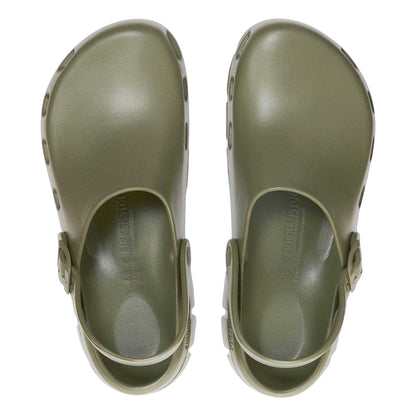 Green - Back - Birkenstock Womens-Ladies Flat Clogs
