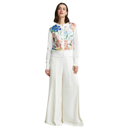Ivory - Pack Shot - Ted Baker Womens-Ladies Lily Cotton Linen Button Through Cardigan