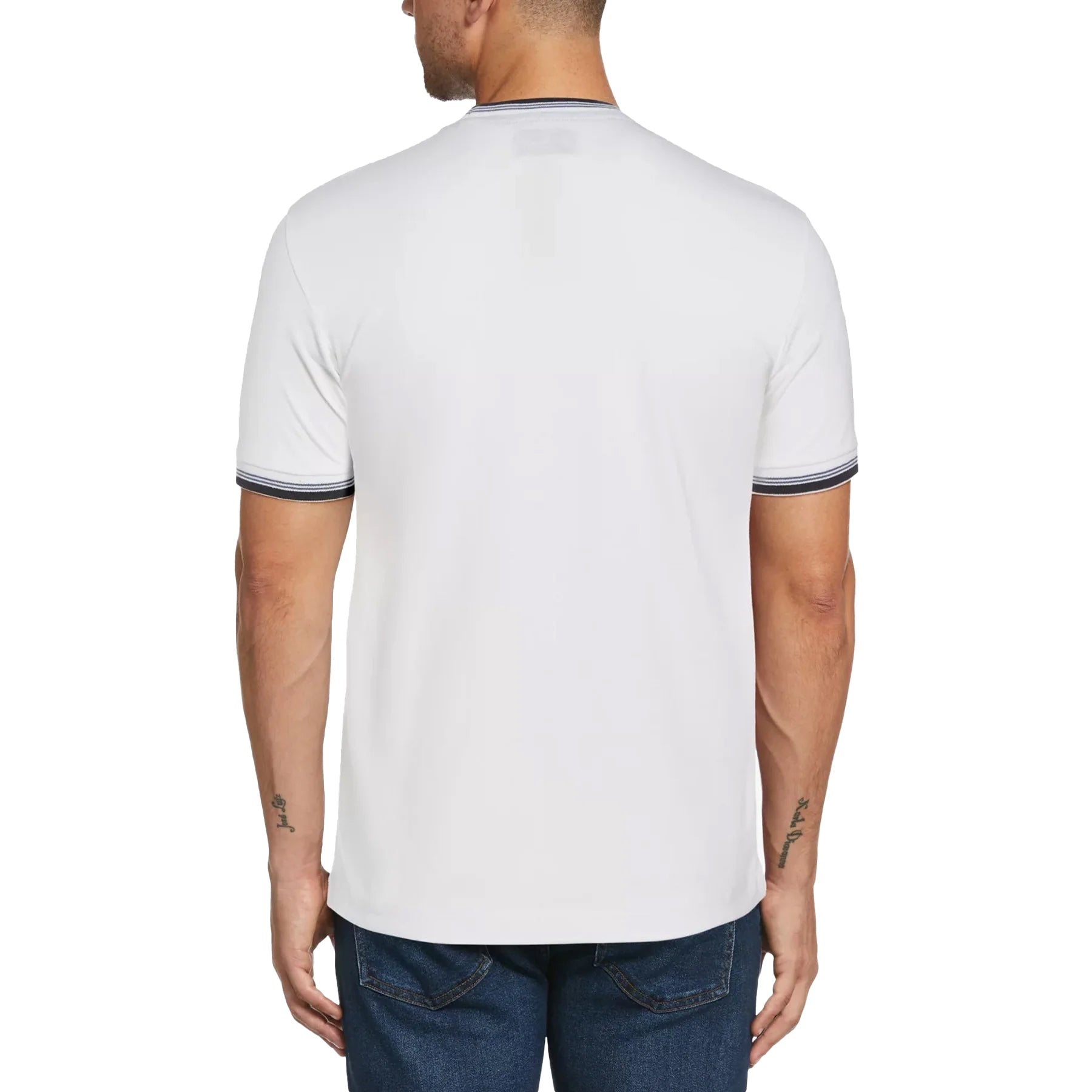 White - Back - Original Penguin Unisex Adult Sticker Pete T-Shirt