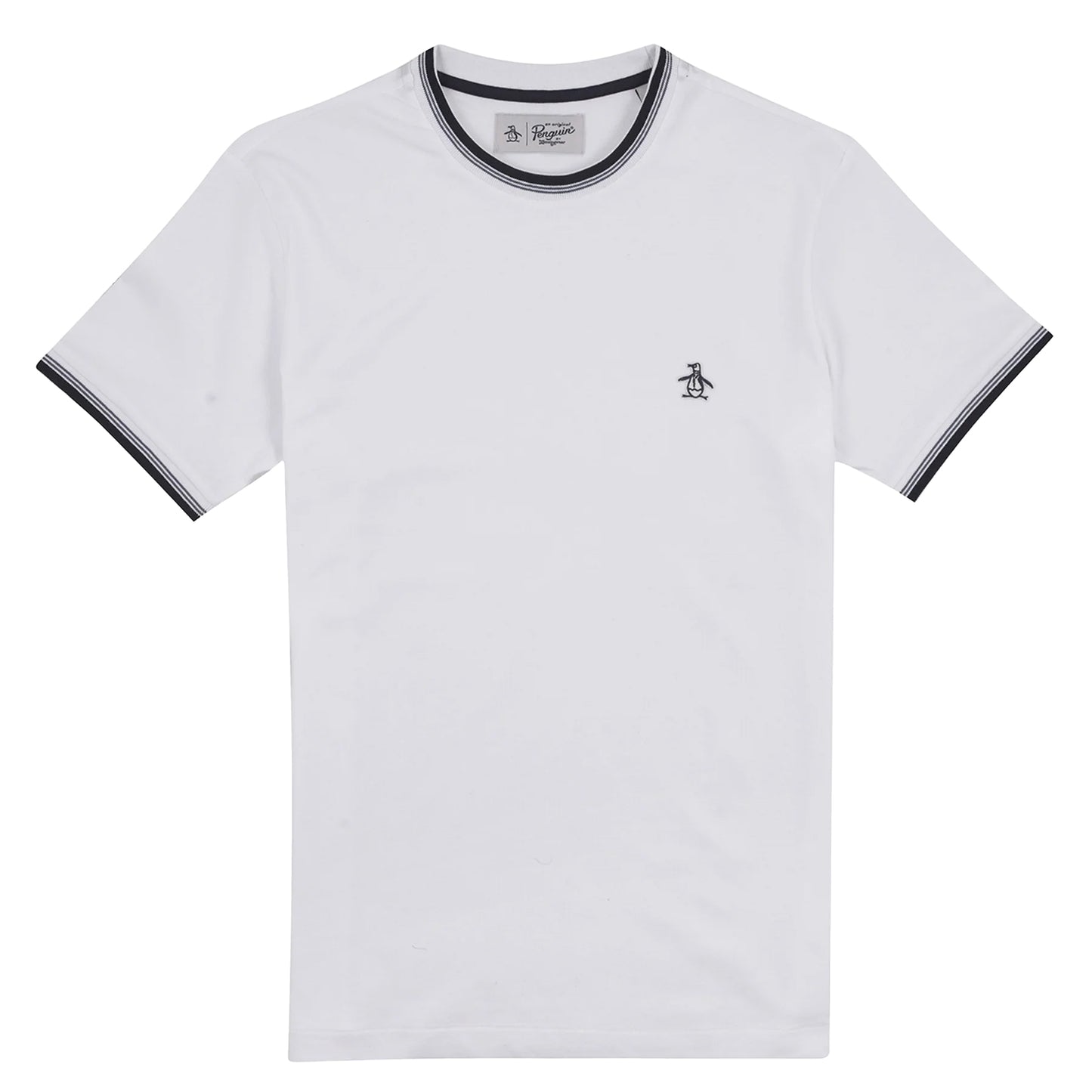 White - Front - Original Penguin Unisex Adult Sticker Pete T-Shirt
