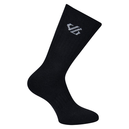 Black - Front - Dare 2B Unisex Adult Essentials Ribbed Cuff Sport Socks (Pack of 3)