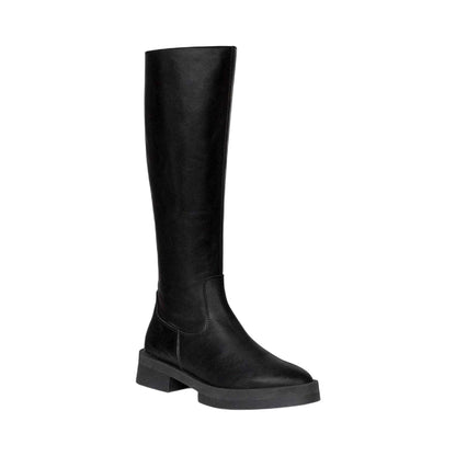 Black - Side - Steve Madden Womens-Ladies Block Heel Knee-High Boots