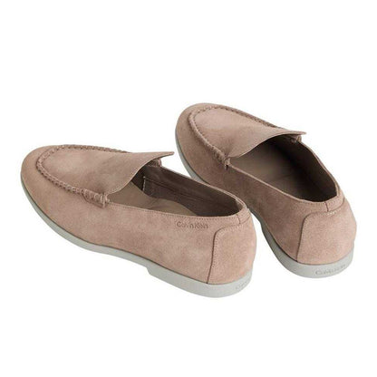 Taupe - Back - Calvin Klein Mens Suede Flat Loafers