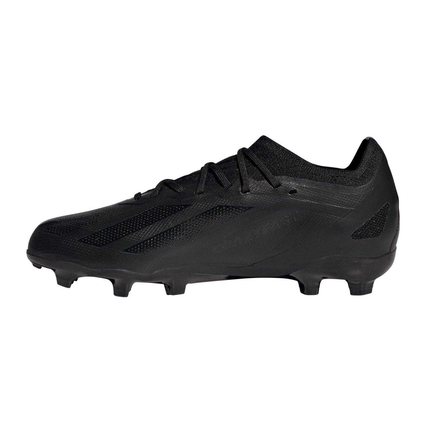 Black - Side - Adidas Childrens-Kids X Crazyfast.1 Firm Ground Football Boots