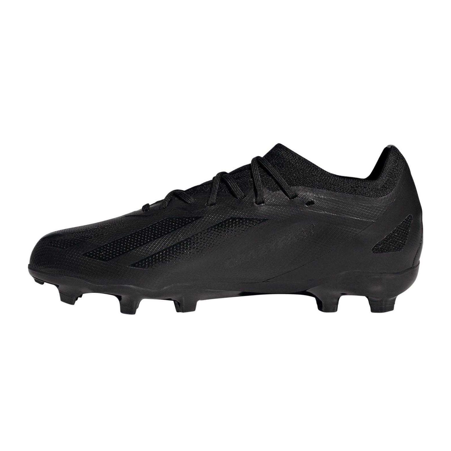 Black - Side - Adidas Childrens-Kids X Crazyfast.1 Firm Ground Football Boots