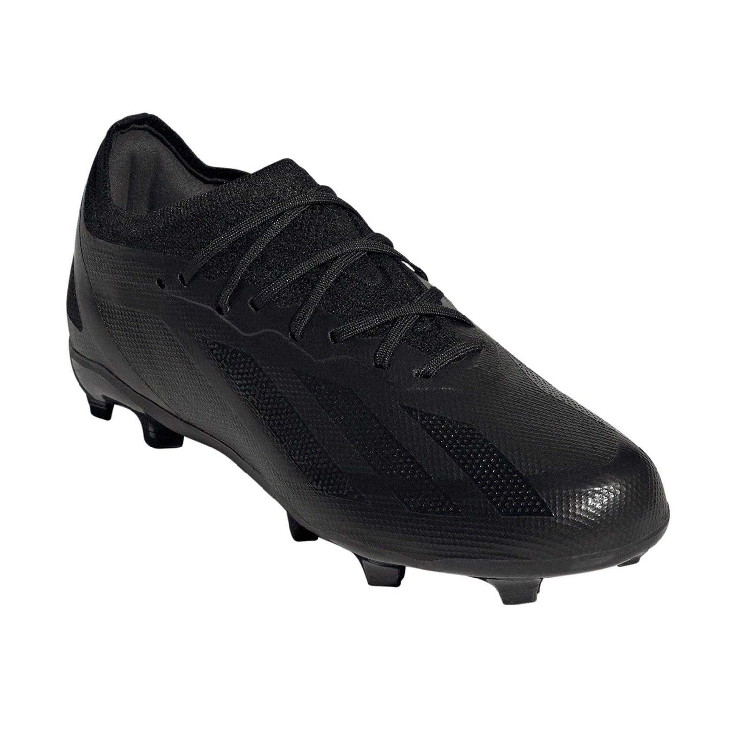 Black - Front - Adidas Childrens-Kids X Crazyfast.1 Firm Ground Football Boots