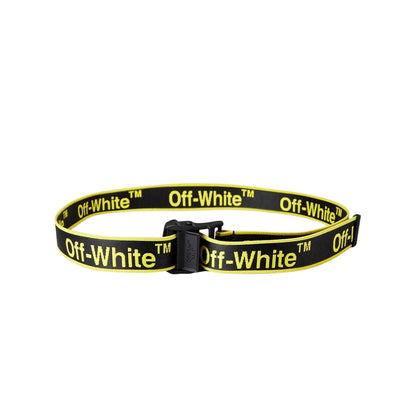 Black-Yellow - Front - Off-White Unisex Adult Repeat Logo Belt