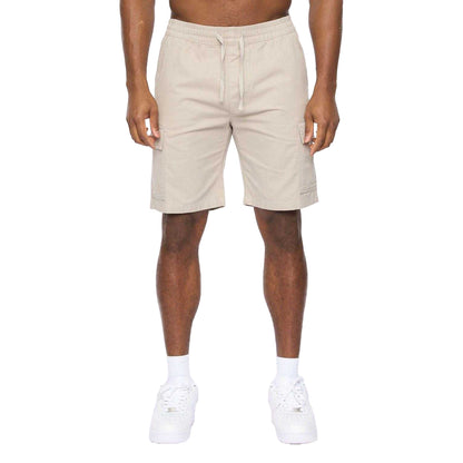 Beige-Black - Back - Crosshatch Mens Kathos Cargo Shorts (Pack of 2)
