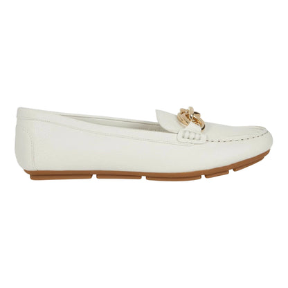 White - Front - Lotus Shoes Womens-Ladies Coma Loafers