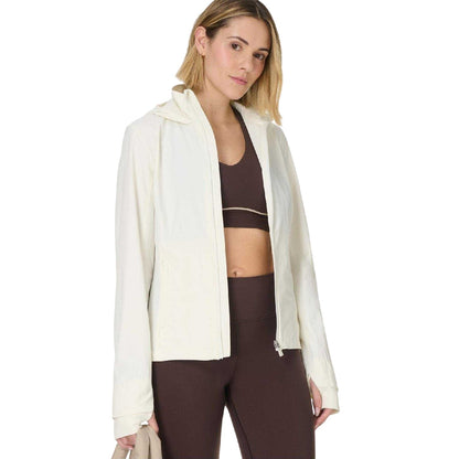 Lily White - Side - Sweaty Betty Womens-Ladies Hooded Jacket