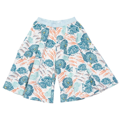 White - Front - Kenzo Childrens-Kids Ocean Wide Leg Trousers