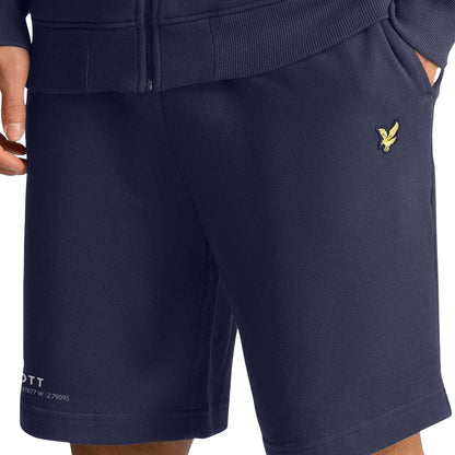 Navy - Lifestyle - Lyle & Scott Mens Co-Ordinate Printed Sweat Shorts