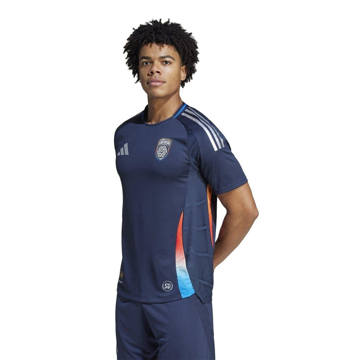 Night Navy - Side - Adidas Mens San Diego 25 Football Shirt
