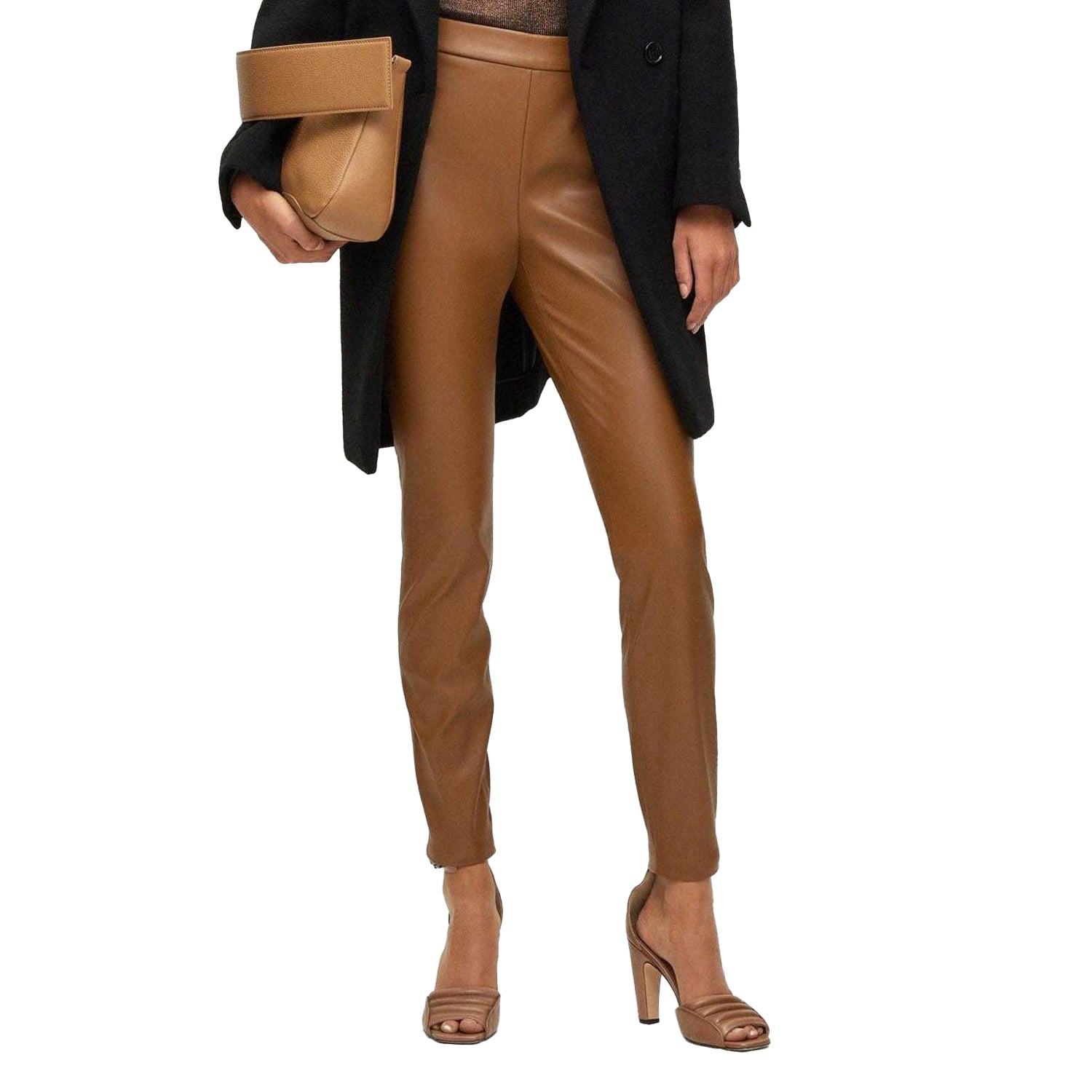 Rust - Side - Boss Womens-Ladies C Taslimah Skinny Trousers
