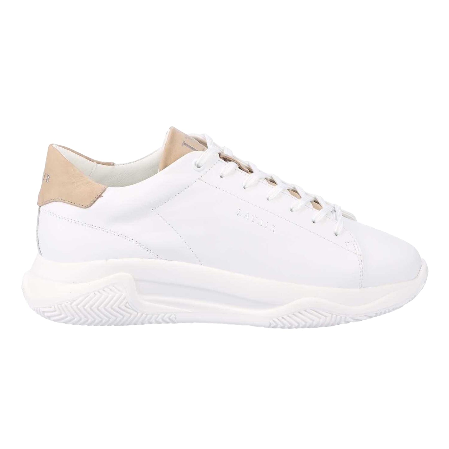 White - Side - Lavair Mens Linear 2.0 Leather Trainers