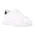 White-Black - Front - Lavair Mens Linear 2.0 Leather Trainers