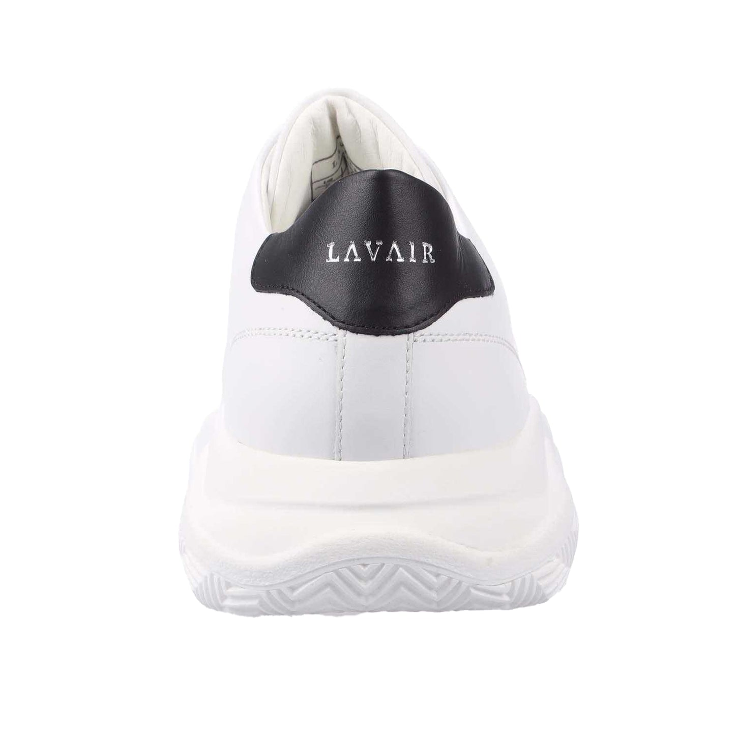 White-Black - Back - Lavair Mens Linear 2.0 Leather Trainers