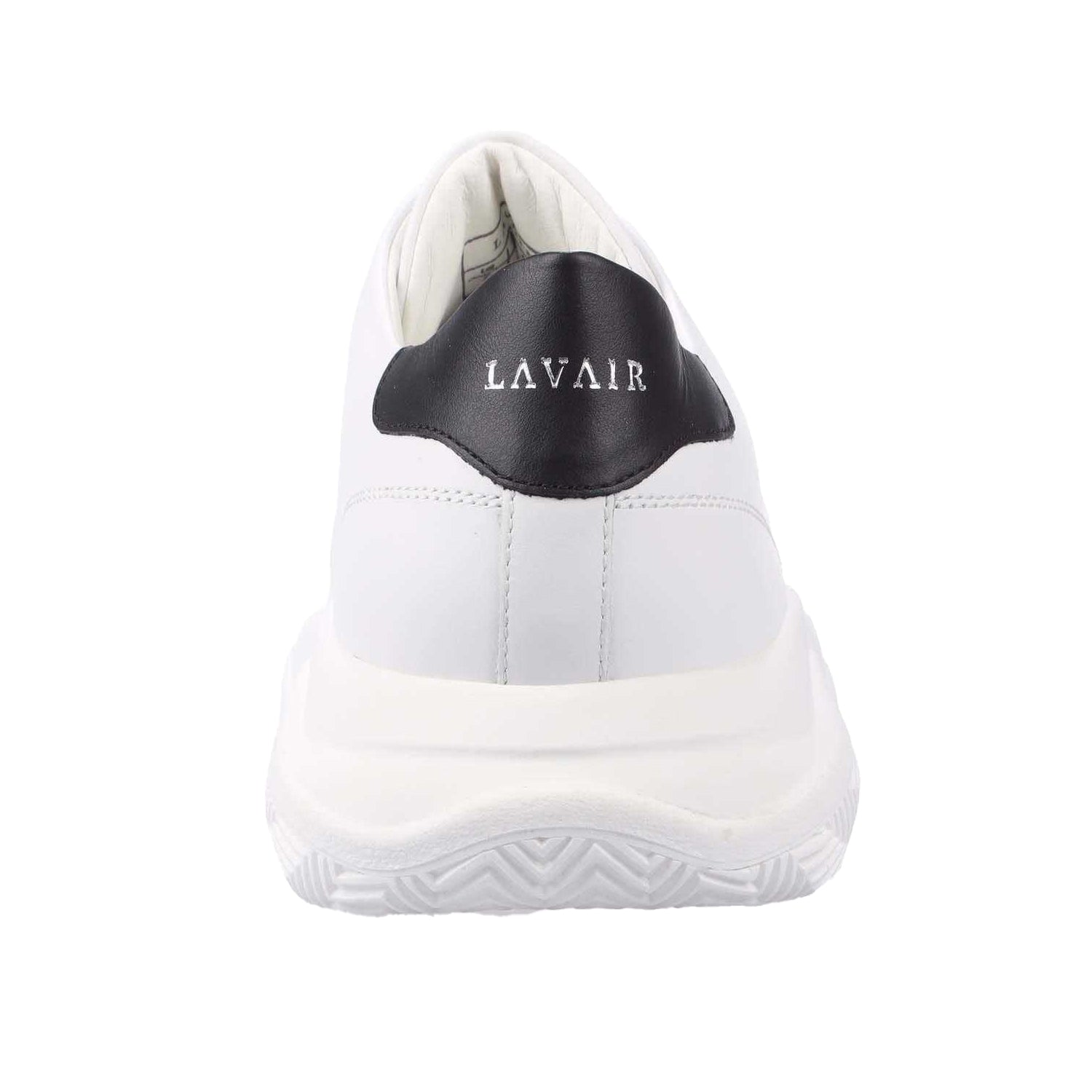 White-Black - Back - Lavair Mens Linear 2.0 Leather Trainers