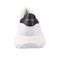 White-Black - Back - Lavair Mens Linear 2.0 Leather Trainers