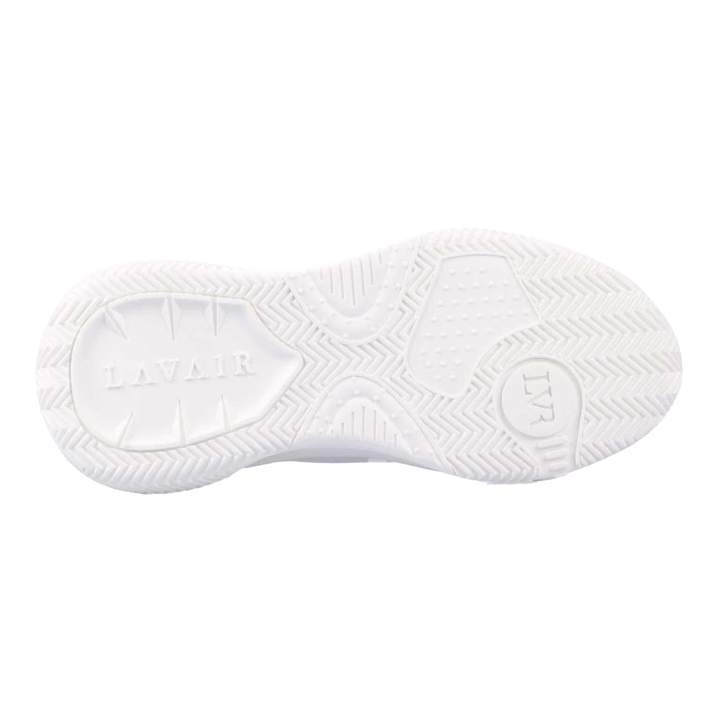 White-Black - Side - Lavair Mens Linear 2.0 Leather Trainers