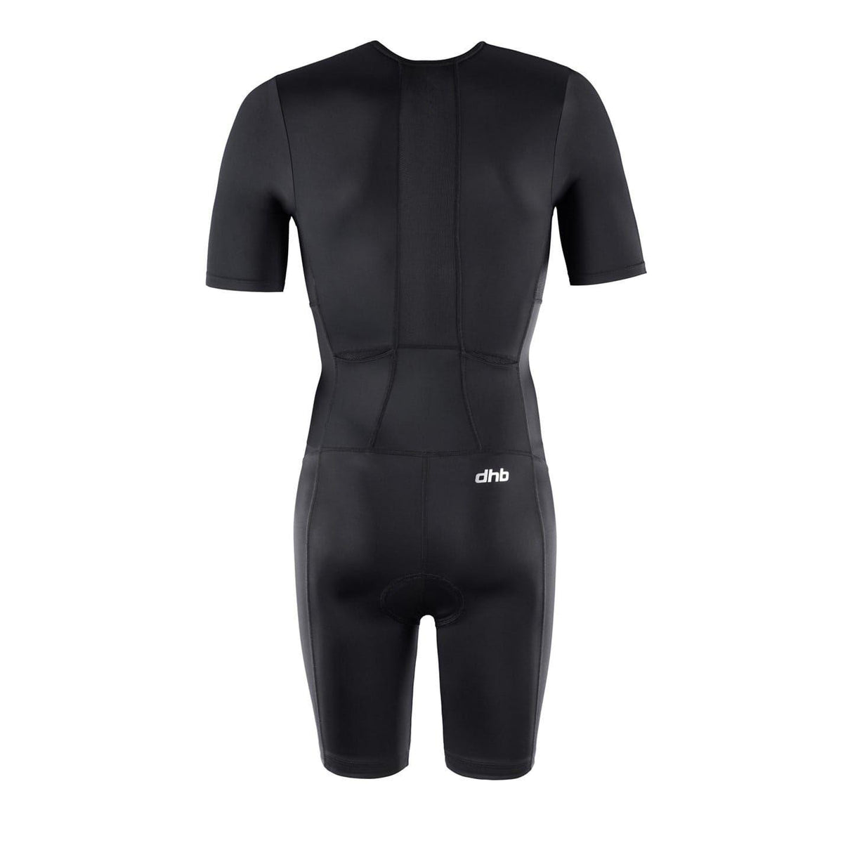 Black - Back - dhb Mens Fitted Trisuit