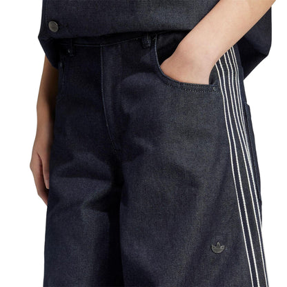 Indigo Denim - Side - Adidas Womens-Ladies Originals Denim Jeans