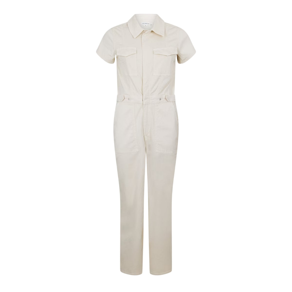 Ecru - Front - Good American Womens-Ladies Palazzo Jumpsuit