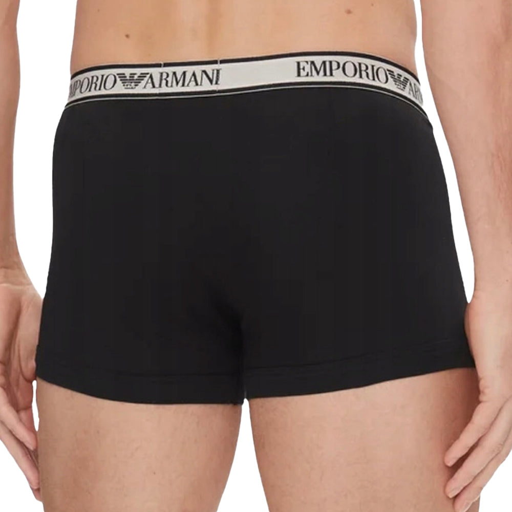 Black - Back - Emporio Armani Mens Boxer Shorts (Pack of 3)