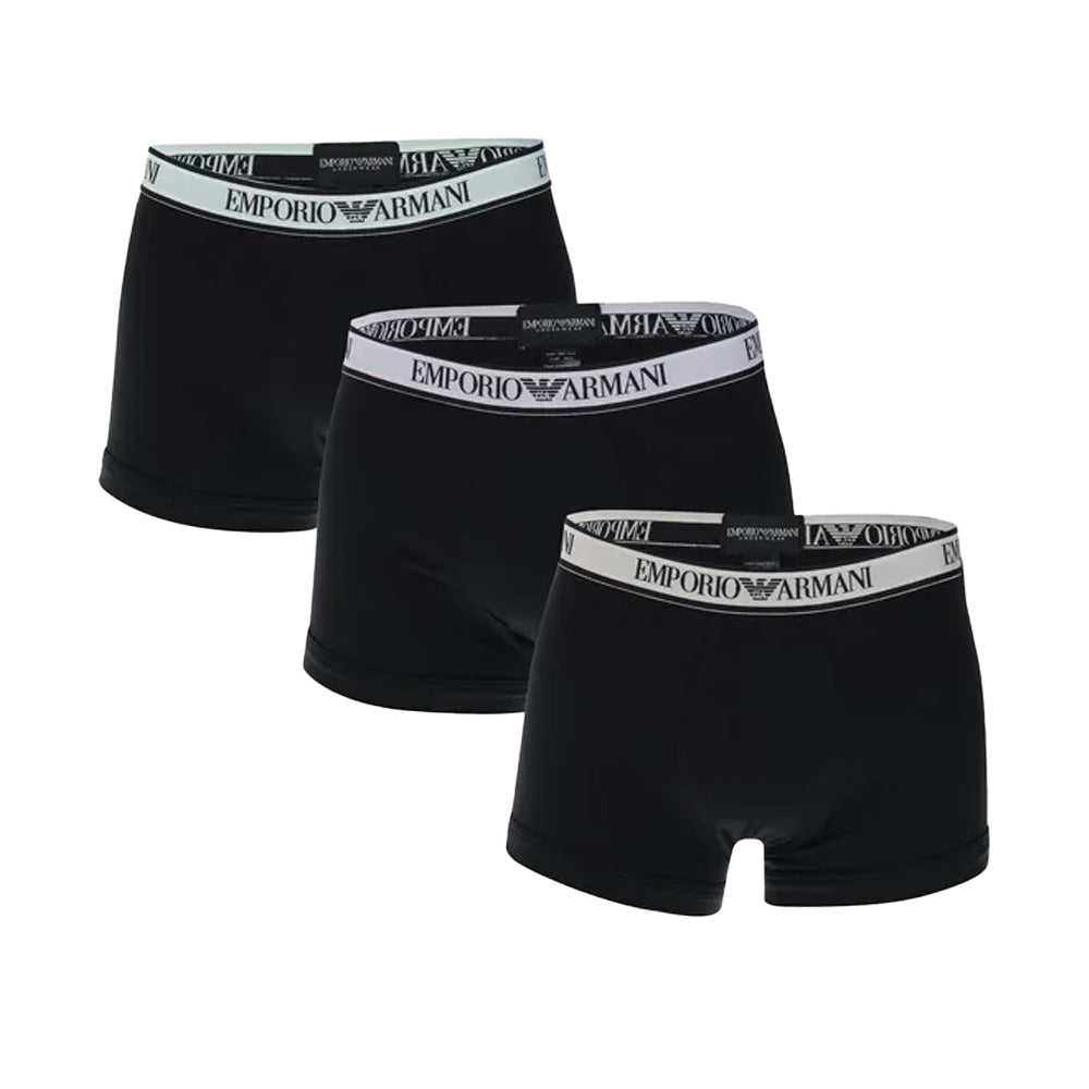 Black - Front - Emporio Armani Mens Boxer Shorts (Pack of 3)