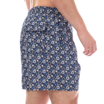 Navy - Side - Lyle & Scott Mens Floral Resort Shorts