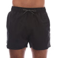 Black - Front - Emporio Armani Mens Logo Taped Swim Shorts