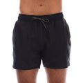 Navy - Front - Emporio Armani Mens Logo Taped Swim Shorts