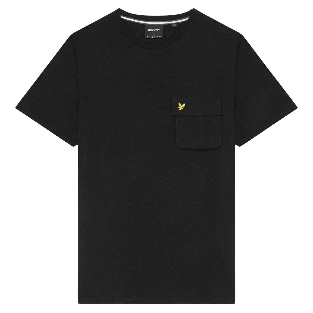 Black - Front - Lyle & Scott Mens Woven Pocket T-Shirt