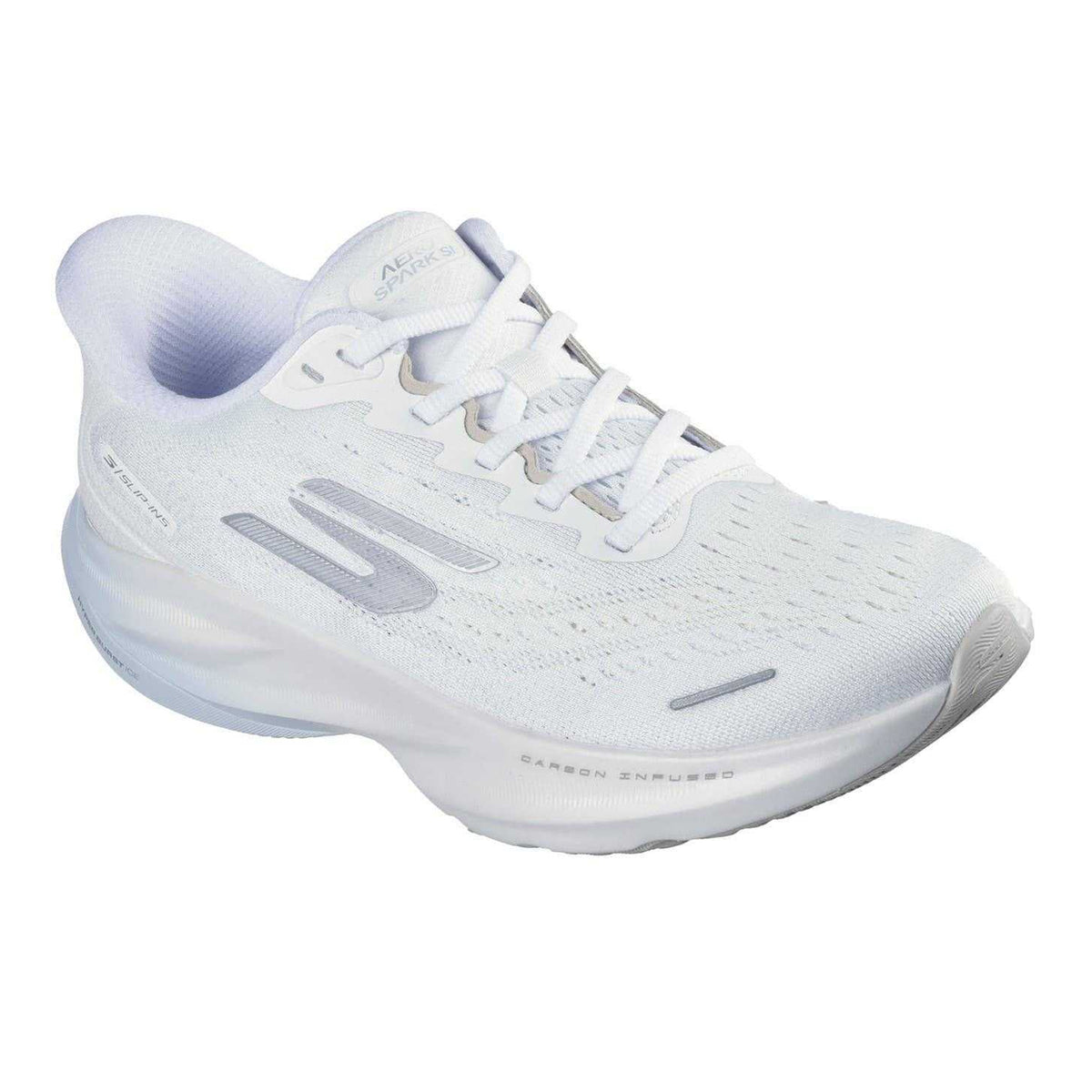 White - Pack Shot - Skechers Womens-Ladies Aero Spark Shoes