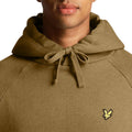 Olive - Side - Lyle & Scott Mens Racked Raglan Hoodie