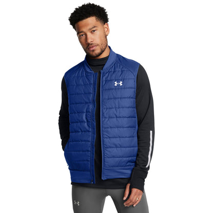 Blue - Side - Under Armour Mens Launch Insulated Gilet