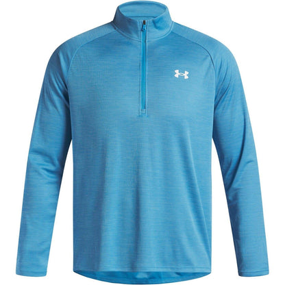Ethereal Blue - Back - Under Armour Mens Tech Textured Half Zip Top