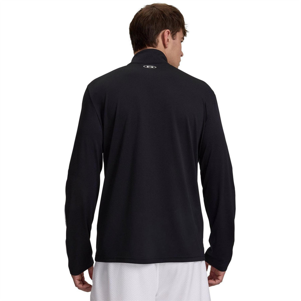 Black-White - Back - Under Armour Mens Tech Textured Half Zip Top