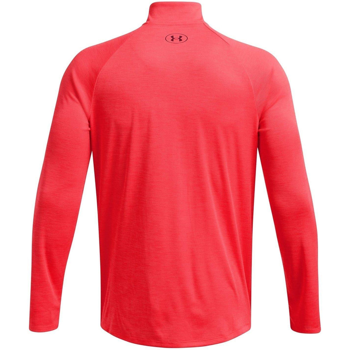 Racing Red - Close up - Under Armour Mens Tech Textured Half Zip Top