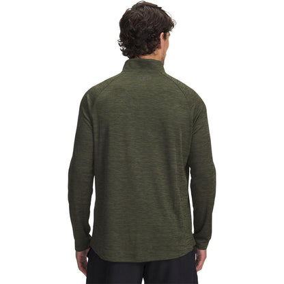 Green - Lifestyle - Under Armour Mens Tech Textured Half Zip Top