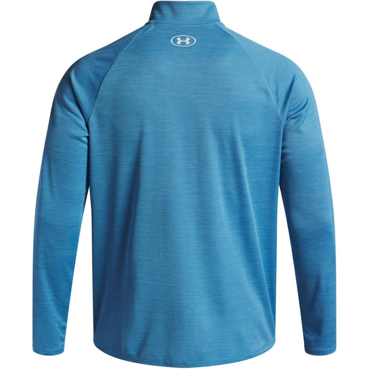 Blue-White - Back - Under Armour Mens Tech Textured Half Zip Top