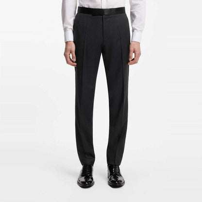 Dark Blue - Pack Shot - Boss Mens Wool Tuxedo Trousers