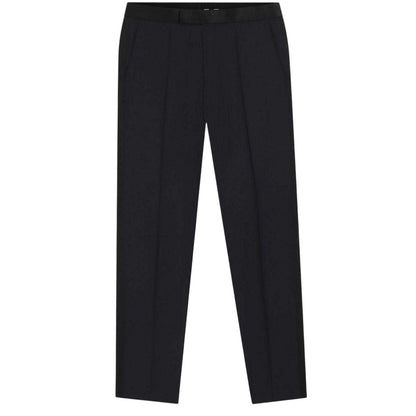 Dark Blue - Front - Boss Mens Wool Tuxedo Trousers