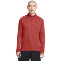 Red - Side - Under Armour Mens Tech Textured Half Zip Top