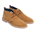 Tan - Front - Ben Sherman Mens Hemmings Suede Desert Boots