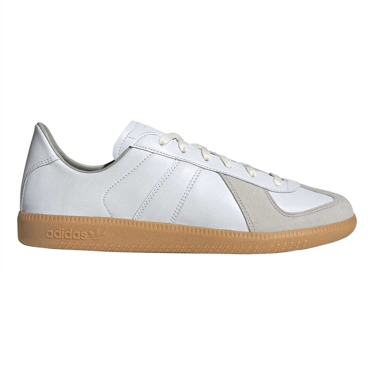 White-Gum - Front - Adidas Mens BW Army Decon Leather Trainers
