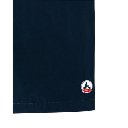 Navy - Side - Jott Mens Deauville Plain Swim Shorts